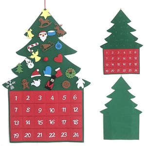 Leuke Vilt Opknoping Stof Kerstboom Advent Kalender Met Zakken Voor Xmas Decoratie Kind Kid Speelgoed Cadeau Kerst Decoratie