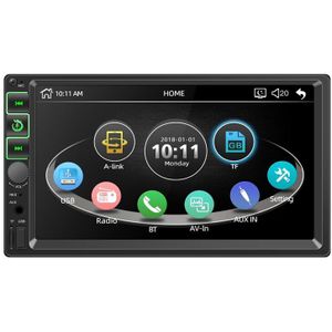 2 Din Autoradio 7 Inch Speler Mp5 Druk Screen Bluetooth Multimedia Fm Aux Usb Sd-kaart Hd Speler Mp5