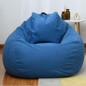 Grote Kleine Lui Banken Cover Stoelen Zonder Filler Linnen Doek Lounger Stoel Zitzak Poef Bladerdeeg Couch Tatami woonkamer