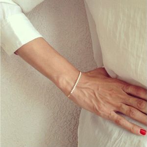 Hebedeer Creatieve Armband Armbanden Vrouwen Kunstmatige Parel Kwastje Geel Goud Kleur Mode-sieraden Trendy Roestvrij Pulseras