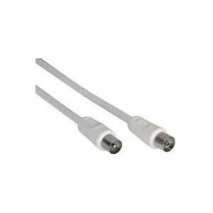 Inline Kabel Tv Antenne, Aansluitingen Iec, Afscherming Factor 75dB, Wit, 3M