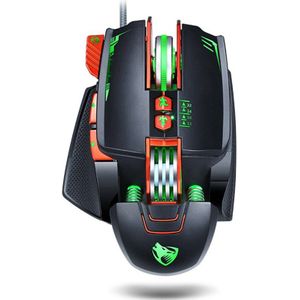 T-Wolf Gaming Muis Bedraad 3200 Dpi Programmeerbare Breathing Light Ergonomisch Game Usb Computer Muizen Gamer Voor Desktop Laptop pc