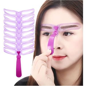 8 Kinds Reusable Eyebrow Stencil eyebrow ruler Cosmetics Eye Brow shape Mold Styling Shaping Template Card Makeup Beauty Kit
