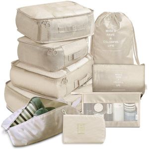 9 Stuk Koffer Organiseren Opbergtas Draagbare Cosmetische Bag Kleding Ondergoed Schoenen Verpakking Set Reizen Accessoires
