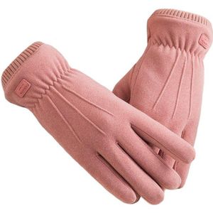 Mode Winter Vrouwelijke Handschoenen Suède Warme Wanten Touchscreen Winddicht Volledige Vinger Wanten Vrouwen Outdoor Sport Vrouwen Handschoenen