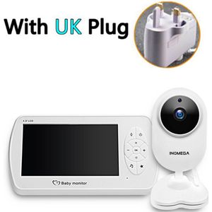 Babyfoon Met 4.3 Inch Lcd Babyfoon Infrarood Nachtzicht Draadloze Video Baby Slapen Monitor Temperatuur Monitoring