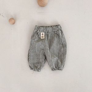 2022 Lente Zomer Baby Losse Plaid Broek Katoenen Baby Jongen Casual Broek Mode Meisjes Harembroek Peuter Baby Kleding