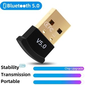 Usb Blu-Tanden Adapter BT5.0 Usb Draadloze Computer Adapter Audio Ontvanger Zender Dongles Laptop Oortelefoon Mini Sender