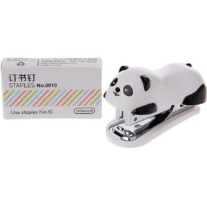 Mini Panda Nietmachine Set Papier Binder Binnen 1000Pcs Nietjes Office School Supply Nietmachine Set