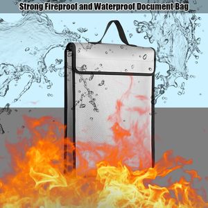 Brandwerende Document Zakken Waterdichte Vloeibare Siliconen Materiaal Warmte Isolatie 1200℃ Brandwerende Grote Capaciteit Safe Bag Voor Bestand