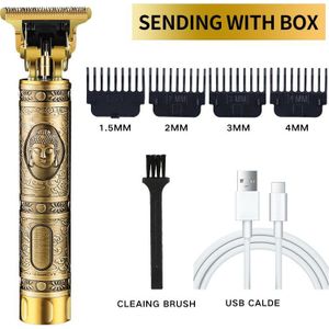 Tondeuse Voor Mannen, Professionele Haar Trimmer Nul Gapped T-Blade Trimmer Draadloze Oplaadbare Edgers Haar Snijden Kit