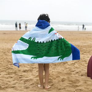 Baby Kids 127*76CM Dinosaurus Hooded Handdoek/Jongens Meisjes Mermaid Katoen Strand Badhanddoek/Kinderen Cartoon dier Mantel Badjas