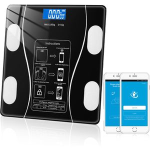 Bluetooth Weegschaal Lichaamsvet Schaal Digitale Weegschaal Lcd-scherm Smart Elektronische Weegschaal Lichaamssamenstelling Analyzer