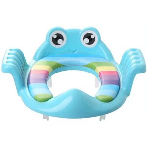 Leuke Cartoon Anti-Slip Zindelijkheidstraining Seat Toilet Trainer Met Zachte Kussen Handvat Splash Guard Voor 1-6 jaar Oude Kinderen