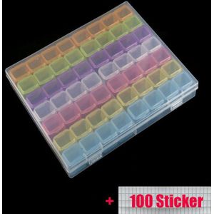 60 sleuven kunststof opbergdoos, zaadopslag organizer met etikettenstickers, transparante kunststof kralen opbergdoos, voor zaaigoed, diamond painting, opslag, sieraden, kleine kralen