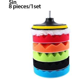 8 Stuks Auto Polijsten Pads Set Wax Zelfklevende Polijstmachine Discs Kit Meubels Reinigen Wielen Buffer Accessoires