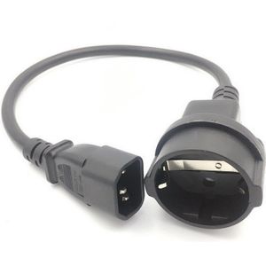 Euro Outlet Socket Netsnoer, IEC 320 C14 Mannelijke naar Schuko CEE7/16 2Pin Vrouwelijke Socket Power Kabel Voor UPS PDU, HET apparatuur