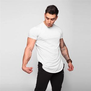 ELI22 Mannen Zomer Katoen Korte Mouw T-shirt Sportscholen Fitness Bodybuilding T-shirts Tee Tops Casual Print Kleding