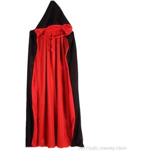Vampier Mantel Cape Stand-Up Kraag Cap Omkeerbaar Voor Halloween Kostuum Thema Party Cosplay Mannen Vrouwen M10 21