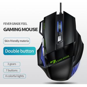 Ergonomische Wired Gaming Muis 7 Button Led 4800 Dpi Usb Computer Muis Gamer Muizen Stille Mause Met Backlight Voor Pc laptop