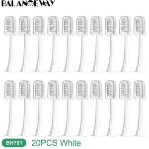 BH701 12-20st Zachte Borstelharen Vervanging Elektrische Sonische Opzetborstels Gezondheid Volwassen Kinderen Gevoelige Tandvleesverzorging Ultrasone Reiniging Tanden Opzetborstels Tandenborstelmondstuk