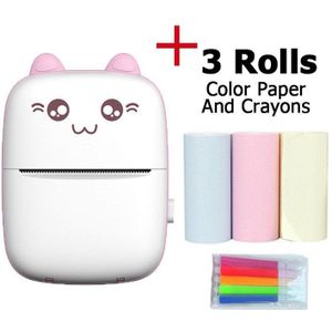 Draagbare Thermische Printer Draadloze Mini Kat Print Foto Pocket Thermische Label Printer 58Mm Printing Bluetooth Android Ios Printers