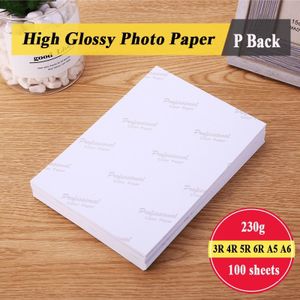 Fotopapier 3R 4R 5R 6R A5 A6 100 vellen 230g Voor Inkjet Printer Hoge Glossy Fotografische Gecoat Afdrukken papier