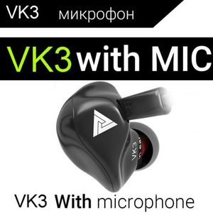 QKZ VK3 Universele 3.5mm In-Ear Bedrade Koptelefoon HiFi Muziek Sport Headset met Microfoon