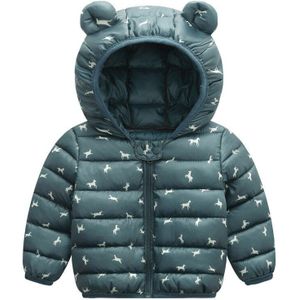 Citrus Leuke Herfst Winter Kleding Kinderen Dunne En Lichte Katoenen Donsjack Baby Jongens Cartoon Kapmantel Oor uitloper