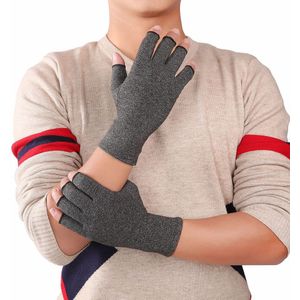 1 Paar Vrouwen Mannen Katoen Elastische Hand Artritis Gewrichtspijn Opluchting Handschoenen Therapie Open Vingers Compressie Handschoenen