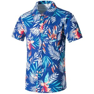 Hawaiiaanse Beachwear Korte Mouw Mannen Zomer Mode Afdrukken Plus Size Zomer Shirts Heren Tops Party Chemise