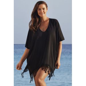 Vrouwen Tassel Badmode Bikini Cover Up Beach Wear Kaftan Losse Jurk Plus Size