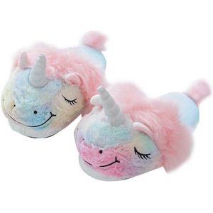 Unicon Thuis Slippers Licorne Ouder-kind Familie Kids Slippers Dieren Unicornio Volwassen Kinderen Schoenen Jongens Meisjes Slipper