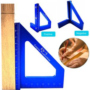 Hoge Precisie Layout Meetinstrument Voor Carpenter Tool Houtbewerking Vierkante Gradenboog Aluminium Mijter Driehoek Heerser