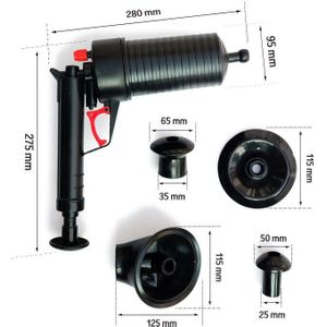 Air Power Afvoer Hoge Druk Krachtige Baggeren Handleiding Sink Plunger Opener Cleaner Pomp Voor Bad Wc Riool Badkamer Accessoires