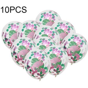 10Pcs 12 Inch Flamingo Turtle Leaf Cactus Ananas Confetti Ballon Hawaii Tropical Party Decoratie