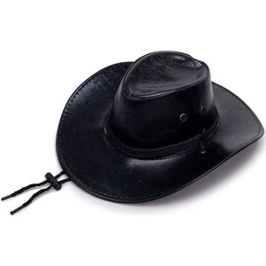 heren cowboy hoed leer ridder hoed outdoor shading cap mannelijke ademend grote rand