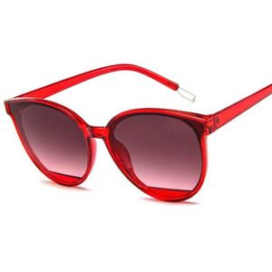 Luxe Zonnebril Vrouwen Vintage Metalen Grote Frame Brillen Spiegel Classoc Oculos De Sol Feminino