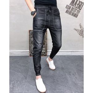 Lente Mode Mannen Broek Gestreepte Print Mannen Joggers Broek Casual Hip Hop Joggingbroek Streetwear Mannelijke Jeans Broek Kleding