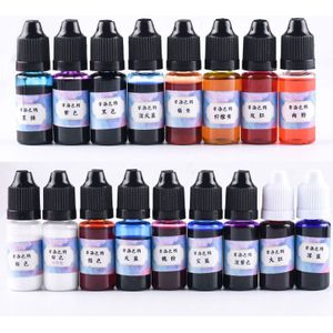 17 Kleuren 10Ml Art Inkt Natuurlijke Hars Pigment Kit Vloeibare Kleurstof Dye Inkt Diffusie Uv Epoxyhars Sieraden Maken