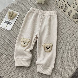 Lente Herfst Baby Broek Casual Cartoon Beer Kids Meisje Jongen Harembroek Effen Kleur Rooster Peuter Broek Baby Kleding