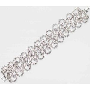 YFJEWE Charm Armbanden en Armbanden voor Vrouwen Luxe Rhinestone Crystal Bridal Bruiloft Accessoires Sieraden B149