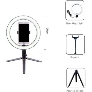 Dimbare Led Selfie Ring Licht Met Statief Selfie Licht Ring 10Inch Fotografie Ringlicht Met Stand Voor Youtubetiktok Vlog