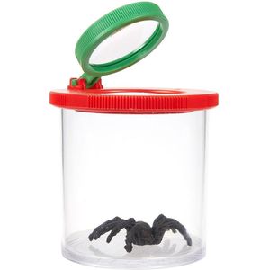 Transparante Plastic Insect Catcher Bug Viewer Vergrootglas Container met 3/6X Dubbele Lens Kids Peuters Kit Science Speelgoed Voor kind