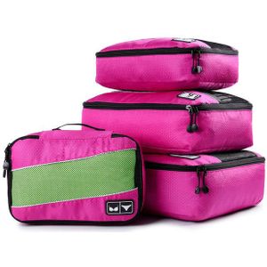 Soperwillton 4 Delige Set Hoogwaardige Koffer Organizer Travel Verpakking Kubus Nylon Ademend Mannen Vrouwen Bagage Organizer Kubus Set