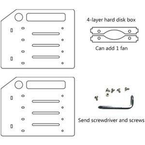 Harde Schijf Rack Mechanische Harde Schijf Kooi Uitbreiding Beugel Externe 3.5 Desktop Transparant Acryl Harde Schijf Doos