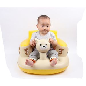 Verkoop Milieubescherming Pvc Opblaasbare Sofa Kind Eetkamerstoel Stoel Armsteun Muziek Versie Baby Leren Seat