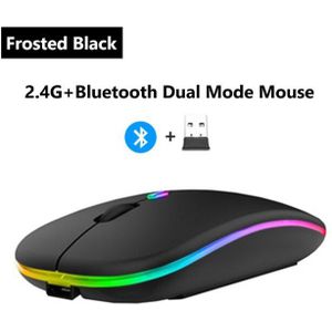 Draadloze Muis 2.4G Bluetooth Muizen Voor Macbook Samsung Laptop Stille Ergonomische Oplaadbare Muizen Met Led Backlit Usb Muizen