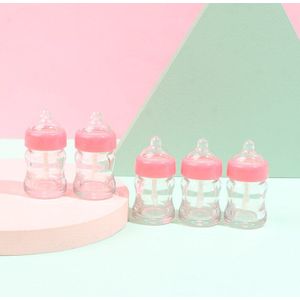 5 Stks/partij Mini Melk Bottlel Plastic Lipgloss Tube Containers Clear Hervulbare Lippenbalsem Fopspeen Flessen 7Ml
