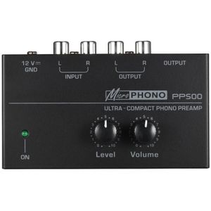 PP500 Phono Voorversterker Voorversterker Met Niveau Volumeregeling Rca Input Output 1/4 "Trs Output Interfaces Voor Lp Vinyl Draaitafel